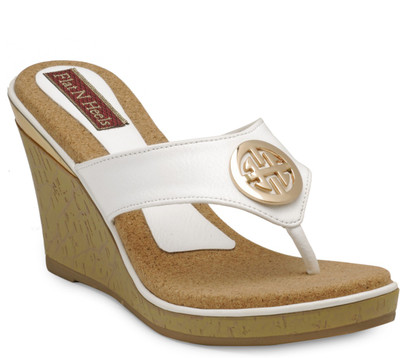 

Flat n Heels Women White Wedges