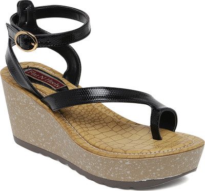 

Flat n Heels Women Black Wedges