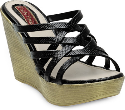 

Flat n Heels Women Black Wedges