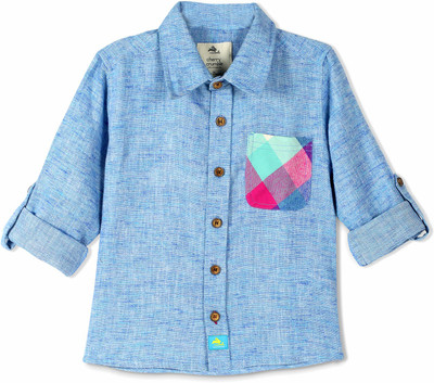 

Cherry Crumble California Girls Solid Casual Blue Shirt