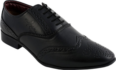 

World Walker Formal Full Brogue Shoes Lace Up For Men(Black