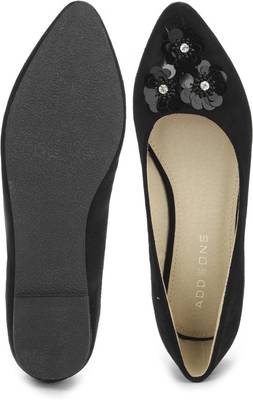 Addons Addons Grey Colored Ballerinas Bellies
