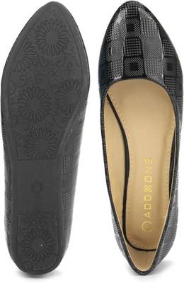 Addons Addons Grey Colored Ballerinas Bellies