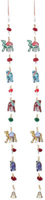 

Apkamart Handicraft Rajasthani Latkan - Traditional Hanging for Home and Door Decoration and Gifts Decorative Showpiece - 94 cm(Wooden, Multicolor)