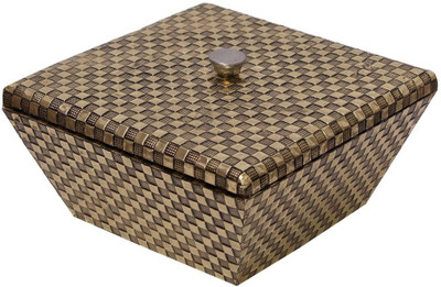 

Halowishes Golden Meenakari Choclate Box Stores Jewellery Vanity Box(Gold)
