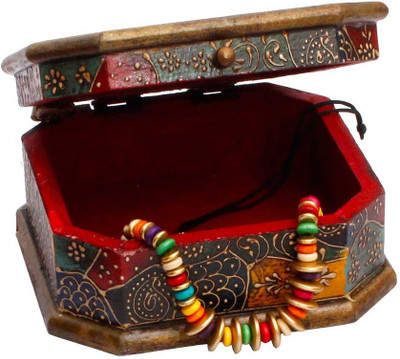 

Halowishes Colourful Ceramic and Wood Multipurpose Box Stores Jewellery Vanity Box(Multicolor)