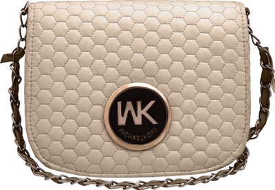 

tap fashion Women Evening/Party White PU Sling Bag
