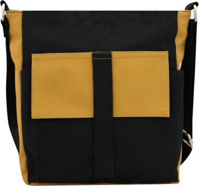 

balachia Men & Women Casual Black Canvas, PU Sling Bag