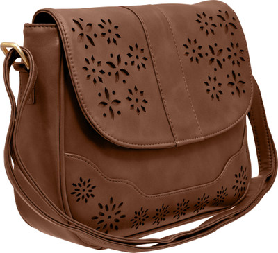 tap fashion Women Casual Brown PU Sling Bag