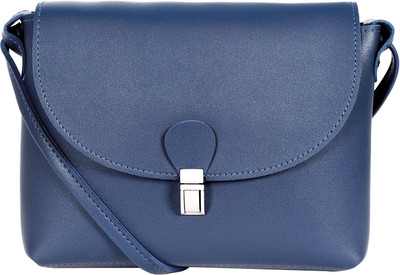 

Lino Perros Women Casual Blue Leatherette Sling Bag