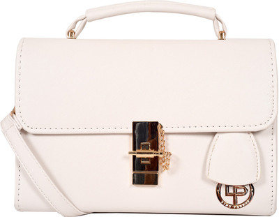 

Lino Perros Women Casual White Leatherette Sling Bag