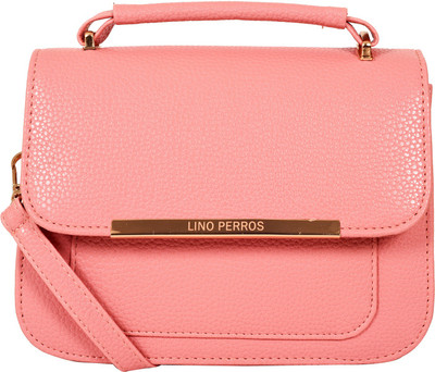 

Lino Perros Women Casual Pink Leatherette Sling Bag