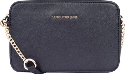 

Lino Perros Women Casual Black Leatherette Sling Bag