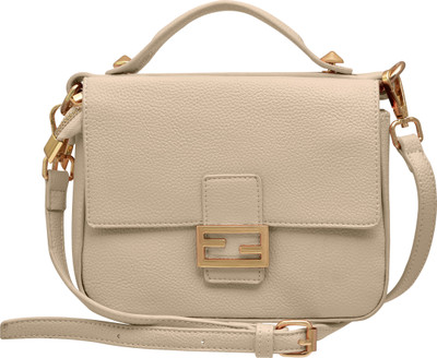 

tap fashion Women Formal White PU Sling Bag