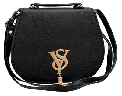 

tap fashion Women Casual Black PU Sling Bag