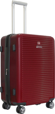 

Swiss Military GRACE SERIES POLYCARBONATE MEDIUM SIZE  INCH HARD TOP LUGGAGE Expandable Check-in Luggage -  inch(Red