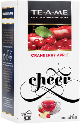 

TE-A-ME Cranberry Apple Herbal Infusion 25 Tea Bags Apple Herbal Infusion(25 Sachets, Box)