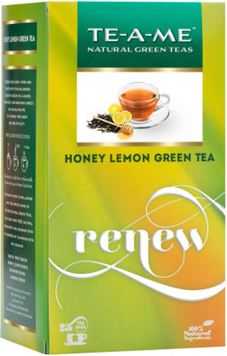 

TE-A-ME Honey Lemon Green Tea 25 Tea Bags Lemon Herbal Infusion(25 Sachets, Box)