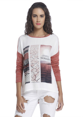 VERO MODA Casual Full Sleeve Graphic Print Women Multicolor Top