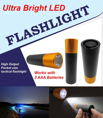 

Big Impex SUPER POWER METAL BODY MINI POCKET LED FLASHLIGHT OUTDOOR Torch(Black)