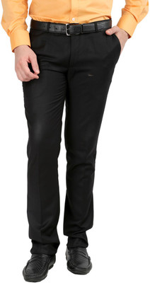 INSPIRE Slim Fit Men Black Trousers