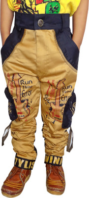 AD & AV Regular Fit Boys Gold Trousers