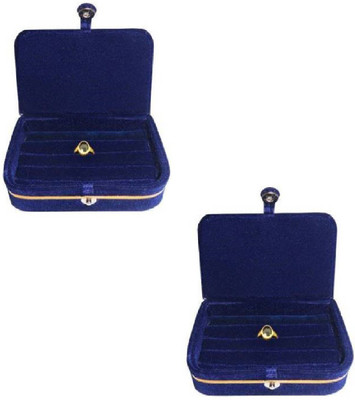 

Addyz Pack of 2 Pisces Ring Box Jewellery Vanity Box(Navy Blue)