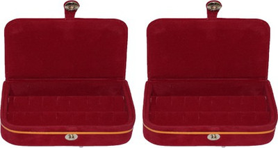 

Aadhya Maroon Ear Ring Folder Pack of 2 Multipurpose Vanity Box(Maroon)