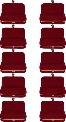 

Aadhya Maroon Ring Folder Pack of 10 Multipurpose Vanity Box(Maroon)