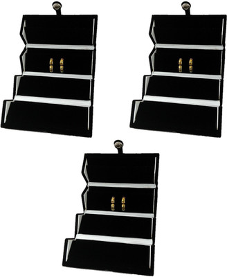 

Addyz Pack of 3 Earring Box Makeup Vanity Box(Black)