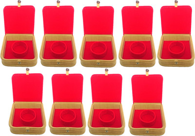 

Addyz Pack of 9 Pieces Mini Bangle Bracelet Box Makeup Vanity Box(Beige, Red)