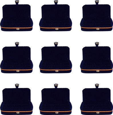 

Aadhya Blue ear ring folder Pack of 9 Multipurpose Vanity Box(Blue)