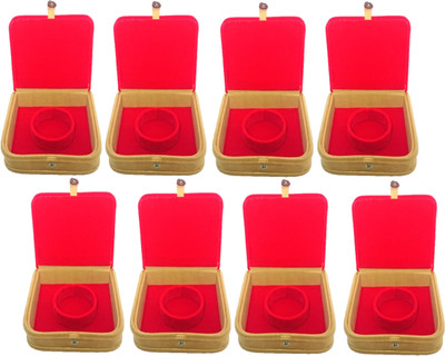 

Addyz Pack of 8 Pieces Mini Bangle Bracelet Box Makeup Vanity Box(Beige, Red)