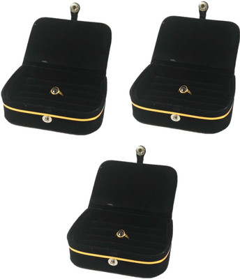 

Addyz Pack of 3 Pisces Ring Box Jewellery Vanity Box(Black)