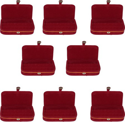 

Aadhya Maroon Ear Ring Folder Pack of 8 Multipurpose Vanity Box(Maroon)