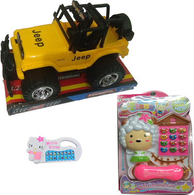 

Techhark Pull along Car, Phone and hello kitty Piano(Multicolor)