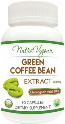 

Perennial Lifesciences Nutravigour Green Coffee Bean Extract 60% (Chlorogenic Acid) Gca Veg Weight Loss 90 Capsules 800Mg(90 No)
