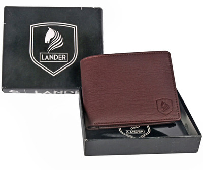 

LANDER Men Brown Artificial Leather Wallet(9 Card Slots)