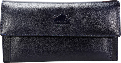 

Kifaaru Women Blue Genuine Leather Wallet(7 Card Slots), Navy blue