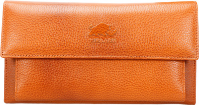 

Kifaaru Women Yellow Genuine Leather Wallet(7 Card Slots)