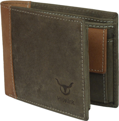 

Hidelink Men Casual Green Genuine Leather Wallet(9 Card Slots)
