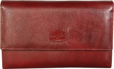 

Kifaaru Women Casual Maroon Genuine Leather Wallet(5 Card Slots)