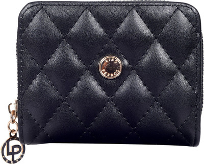 

Lino Perros Women Black Artificial Leather Wallet(8 Card Slots)
