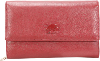 

Kifaaru Women Casual Red Genuine Leather Wallet(5 Card Slots)
