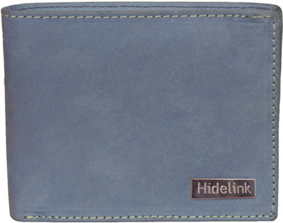 

Hidelink Men Blue Genuine Leather Wallet(9 Card Slots)