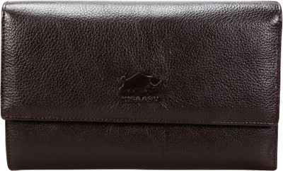 

Kifaaru Women Casual Brown Genuine Leather Wallet(5 Card Slots), Coffee brown