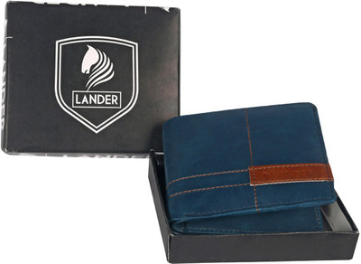 

LANDER Men Blue Artificial Leather Wallet(6 Card Slots)
