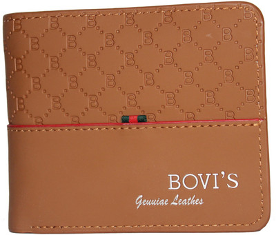 Bovis Men Brown Genuine Leather Wallet(11 Card Slots), Light brown