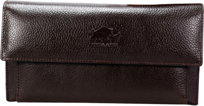 

Kifaaru Women Brown Genuine Leather Wallet(7 Card Slots), Coffee brown