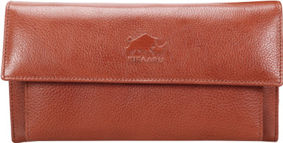 

Kifaaru Women Tan Genuine Leather Wallet(7 Card Slots)